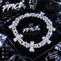 Premium Luxury Fully Paved CZ Infinity Cross Cuban Link Necklace, Iced Out Cross Pendant Hip Hop Statement Accessory