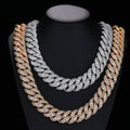 25mm Iced Bubble Cuban Chain Set | Premium Hip Hop Necklace & Bracelet for Men