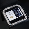 18mm Premium Moissanite Iced Out Cuban Chain | Top Tier White Gold Plated Coppe