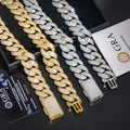 25mm T-Square Bubble Cuban Chain | Fully Iced Moissanite Pass Diamond Tester For Men