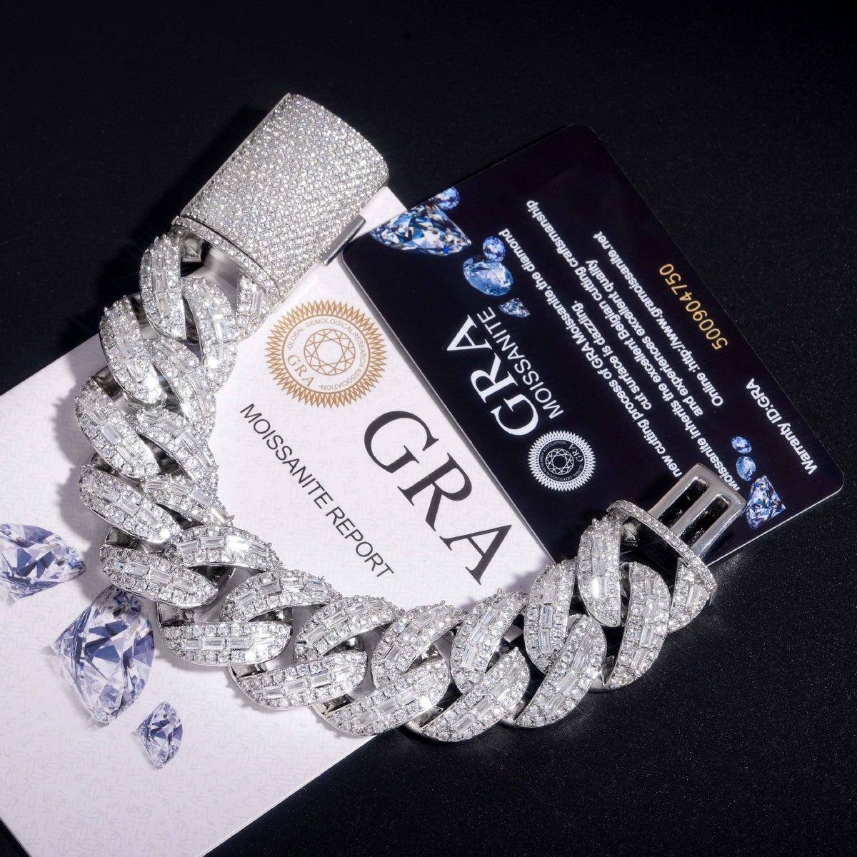 25mm T-Square Bubble Cuban Chain | Fully Iced Moissanite Pass Diamond Tester For Men