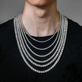 Premium 6mm S925 Silver Moissanite Single Row Tennis Chain | Necklace & Bracelet