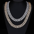 20mm Stacked Princess Cut Bubble Cuban Chain | New Luxury Iced Out Hip Hop Necklace