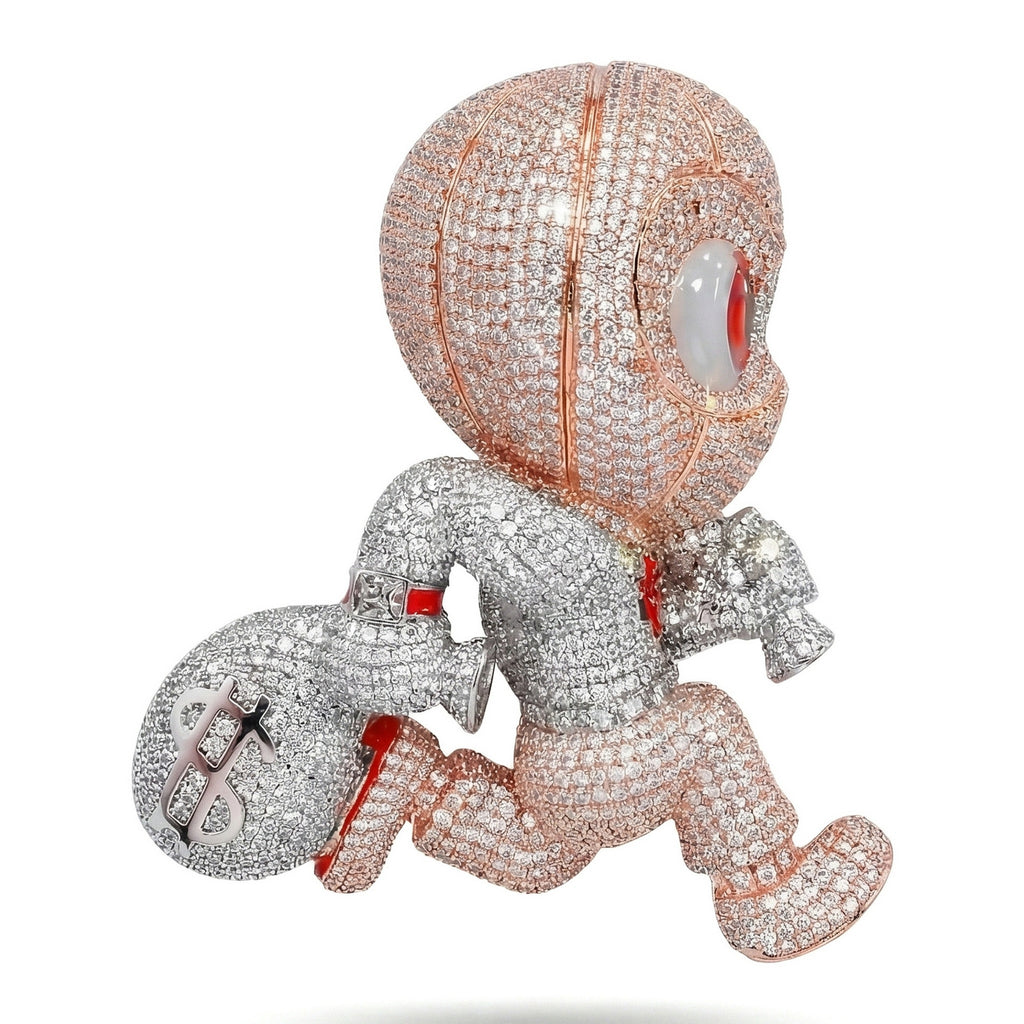 Pavé Money Bag Man Pendan