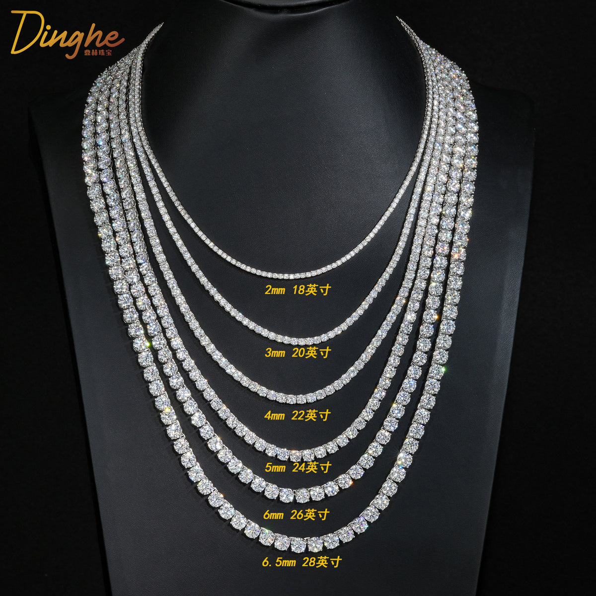 Premium 6mm S925 Silver Moissanite Single Row Tennis Chain | Necklace & Bracelet