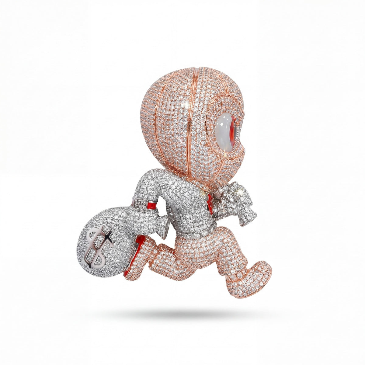 Pavé Money Bag Man Pendan